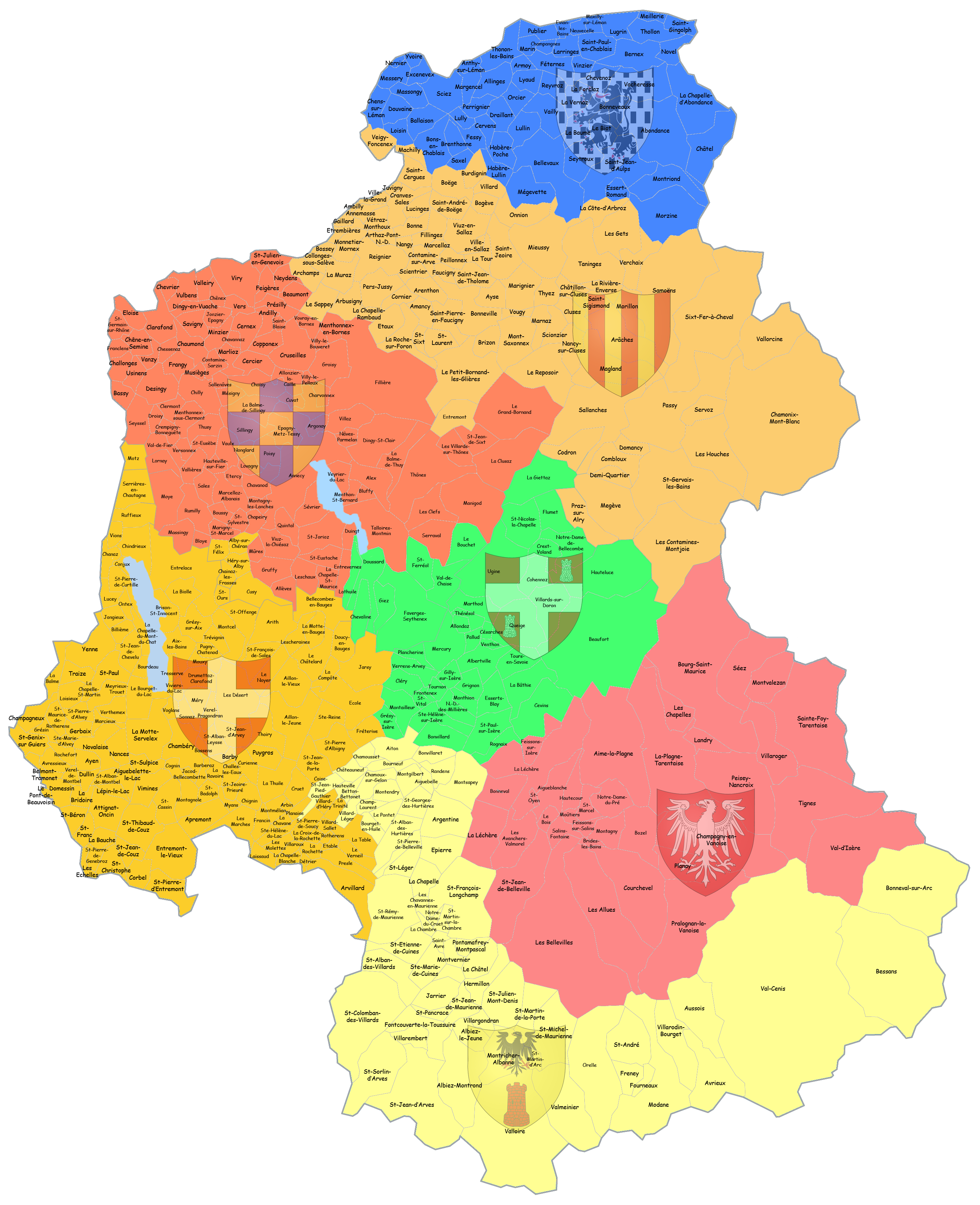 Carte des provinces